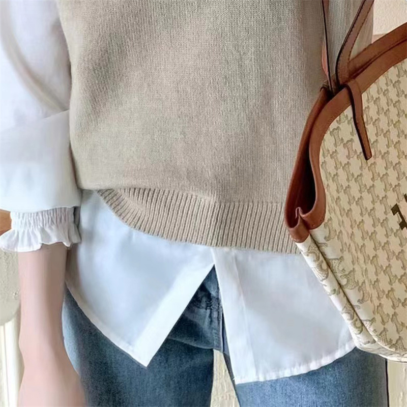 Basic Knitwear Vest 搭配单品~单色针织马甲背心*3Colors