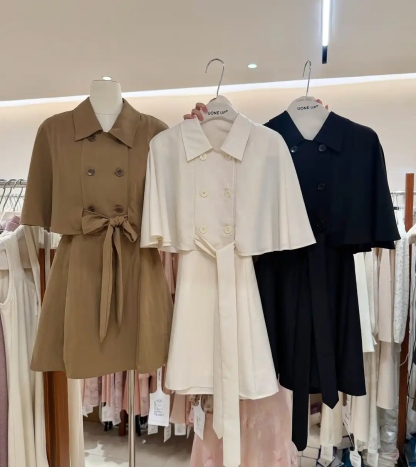 LUXE Cape-Sleeve Dress 千金斗篷设计连身裙 * 3 Colors