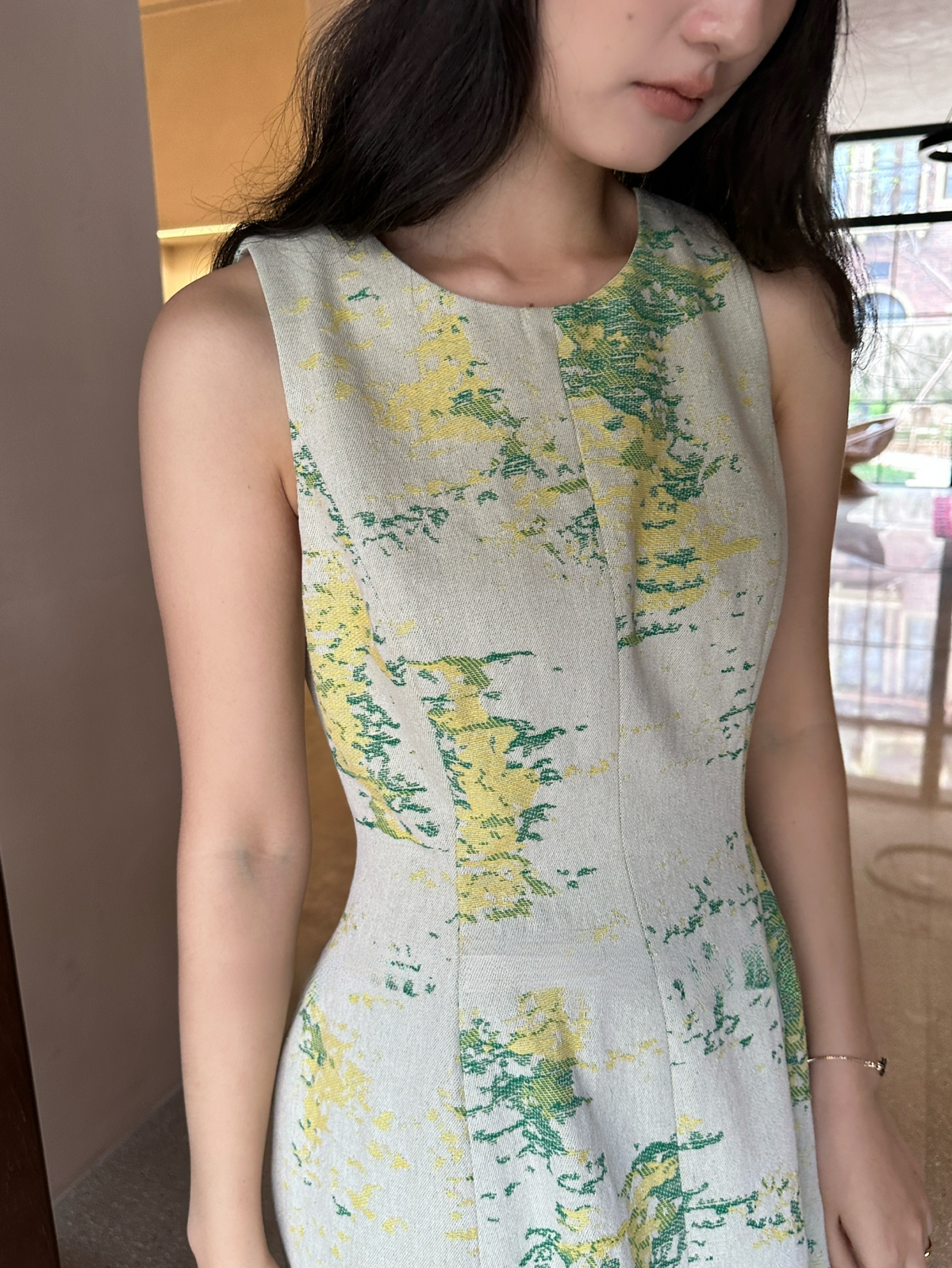 Jacquard Midi Dress 提花收腰连身裙
