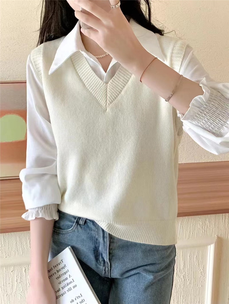 Basic Knitwear Vest 搭配单品~单色针织马甲背心*3Colors