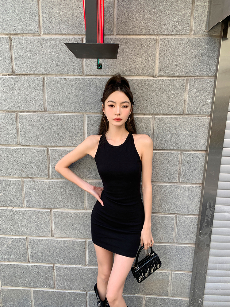 Halter Backless Dress 欧美风挂脖露背连衣裙