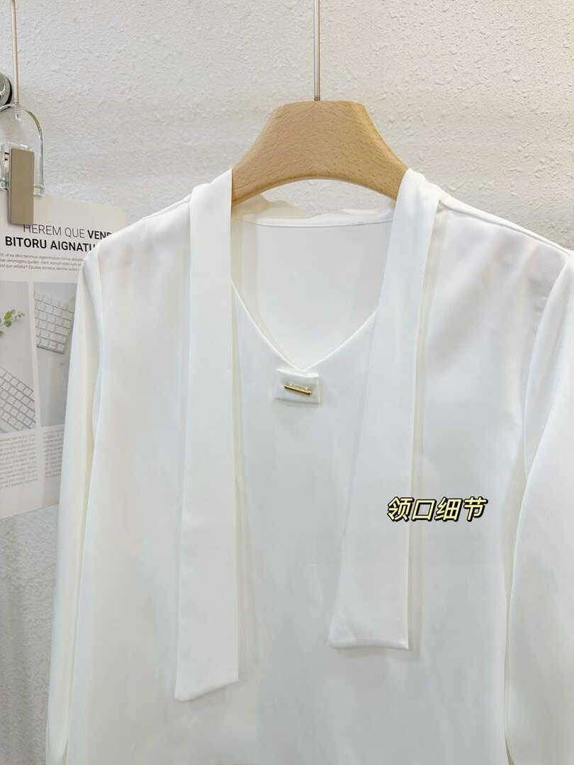 PARVÉ Scarf Tie Blouse 飘带轻奢衬衫*5 Colors