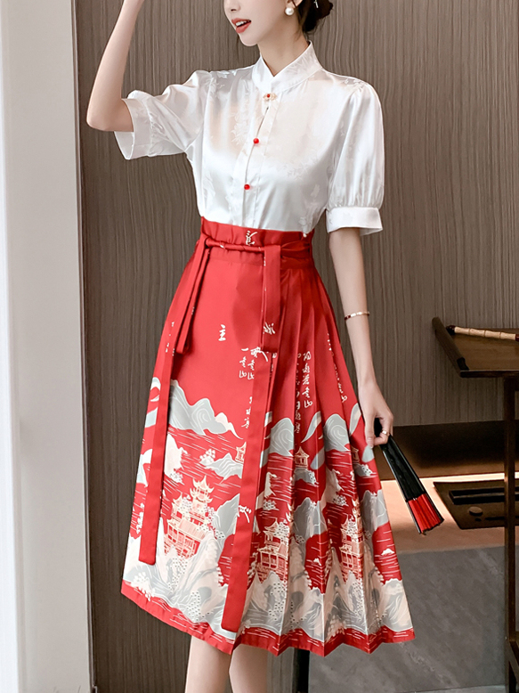 5866 Midi Horse-face skirt Set 中长款马面裙套装