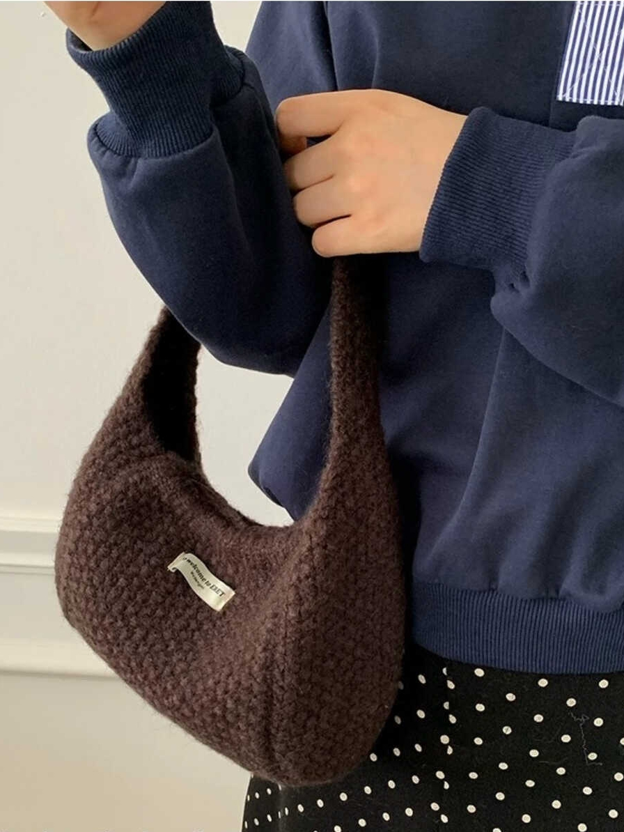 Ins Knitted Bow Handbag 复古麻花手提包*5 Colors