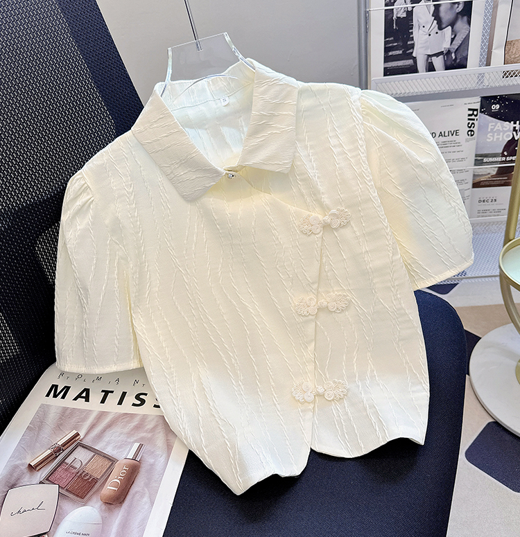 Yunora Frog Closure Shirt 中式盘扣短款衬衫*2 Colors