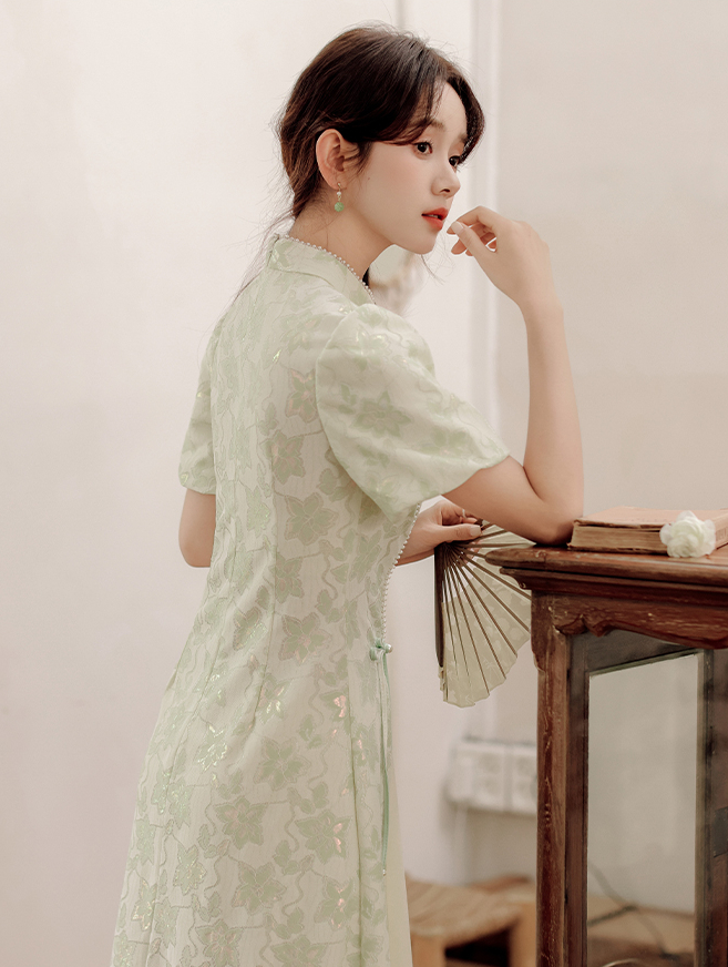 2024 Spring and Summer New Elegant Improved National Style Dress New Chinese Style Girl's Casual Cheongsam Dress 40