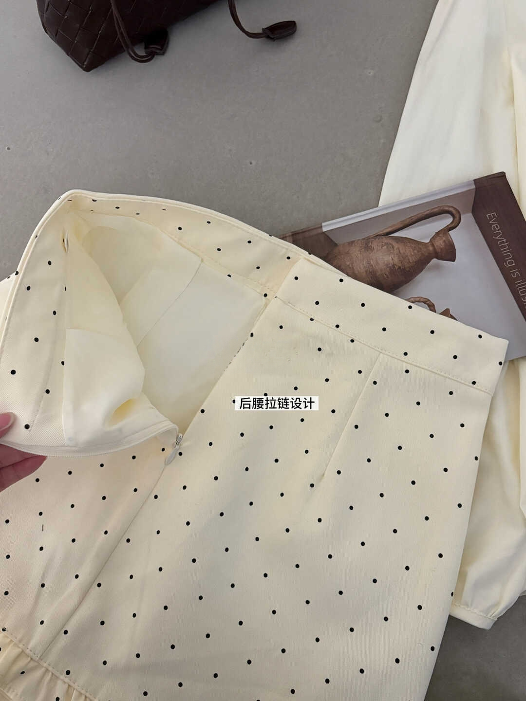 Ruffled Polka Dot Midi Skirt