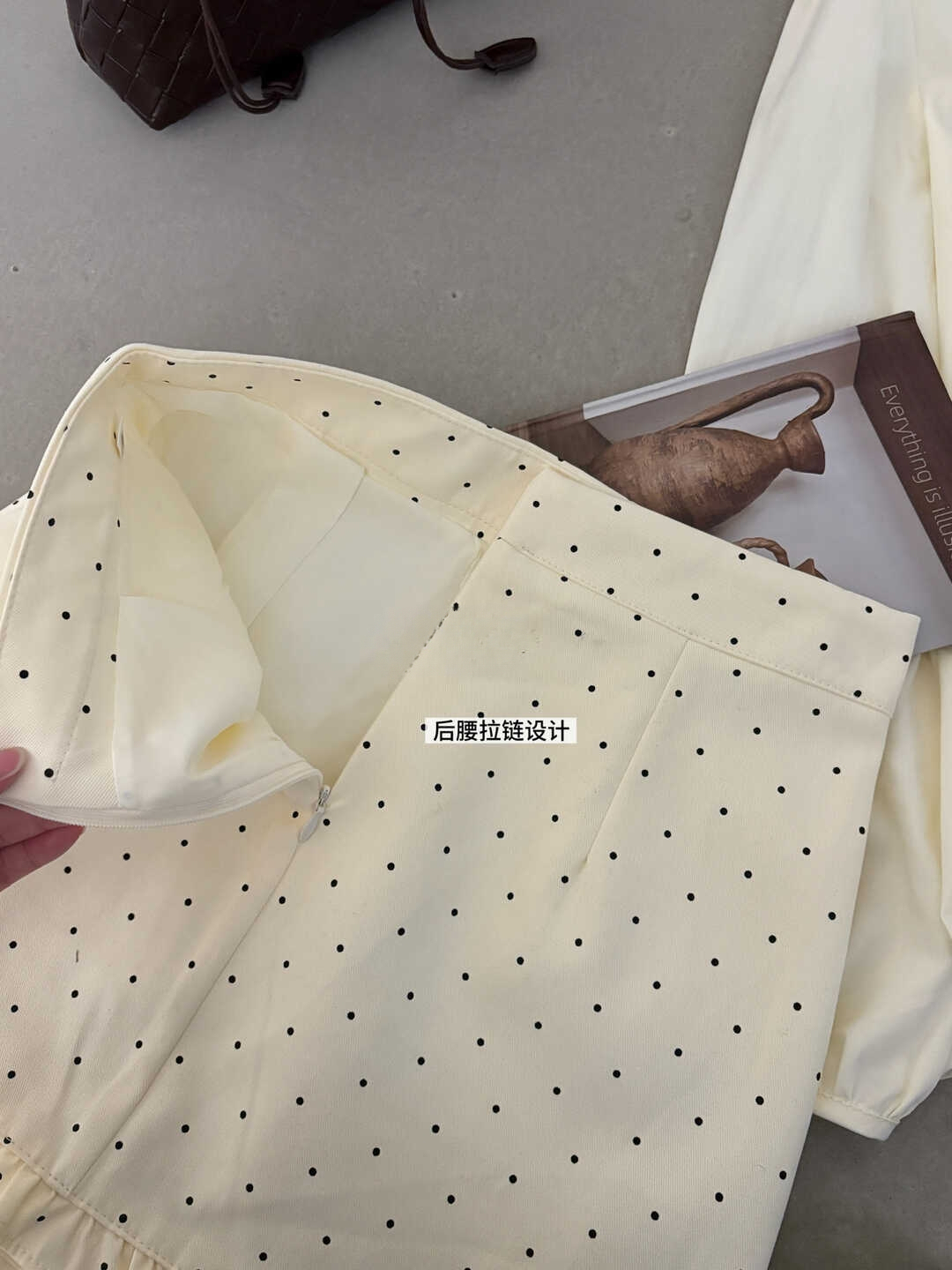 Ruffled Polka Dot Midi Skirt