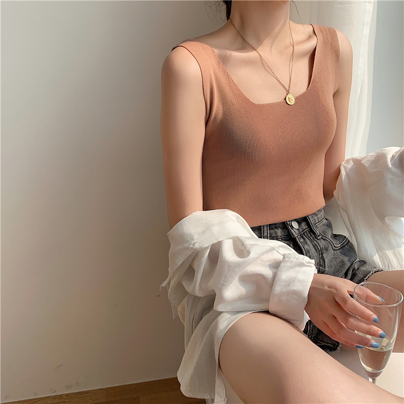 Square Neck Knit Tank 方领针织背心*8Colors