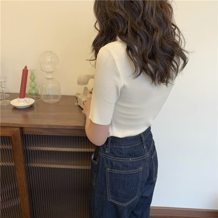 Classic Ice Silk Square Tee 复古方领冰丝T恤*8 Colors