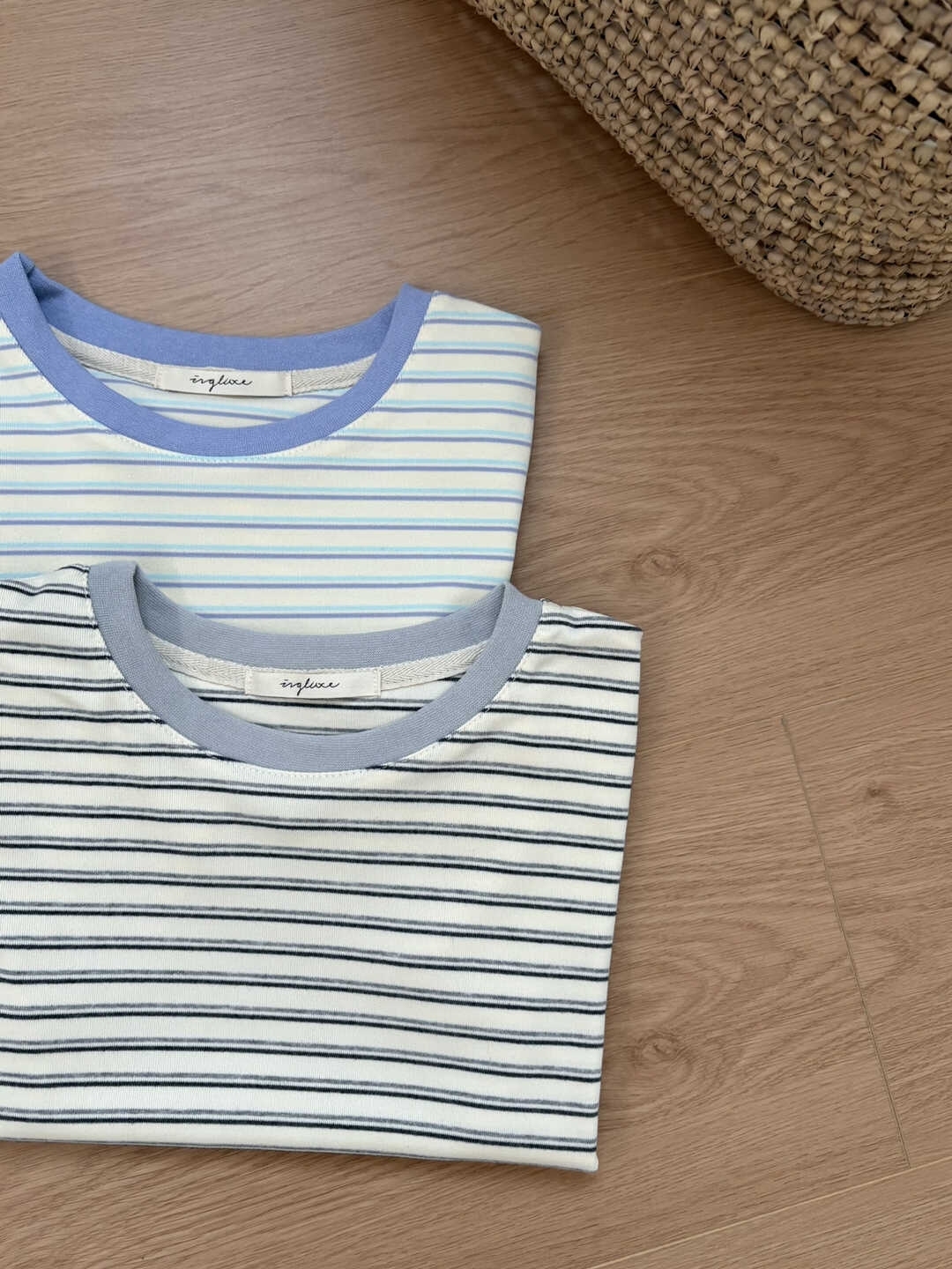 条纹控✜超好看撞色圆领T恤*2 Colors