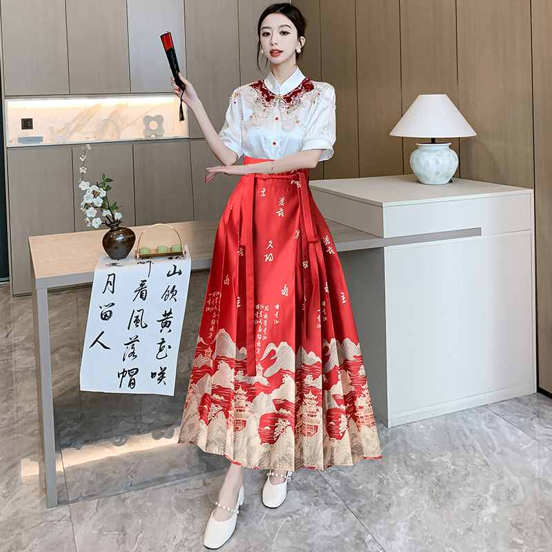 5866 Midi Horse-face skirt Set 中长款马面裙套装