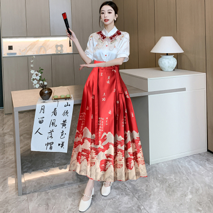 5866 Midi Horse-face skirt Set 中长款马面裙套装