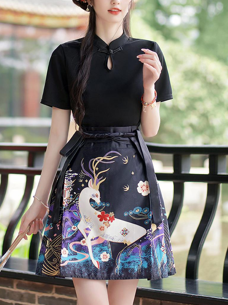 6126 Short Horse-face skirt Set 短款马面裙套装