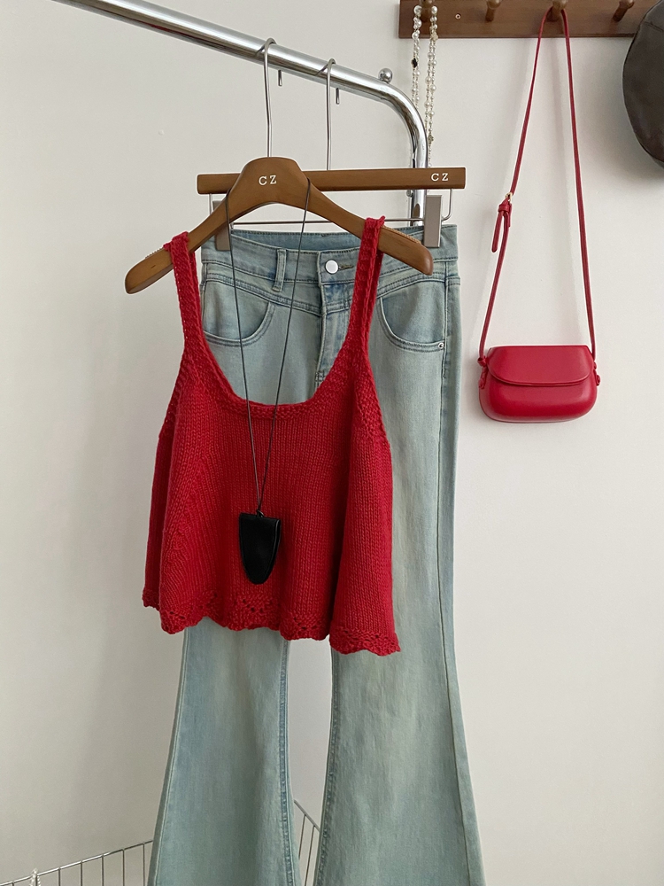 Woven Texture Cami Top 木耳边编织吊带背心*4Colors