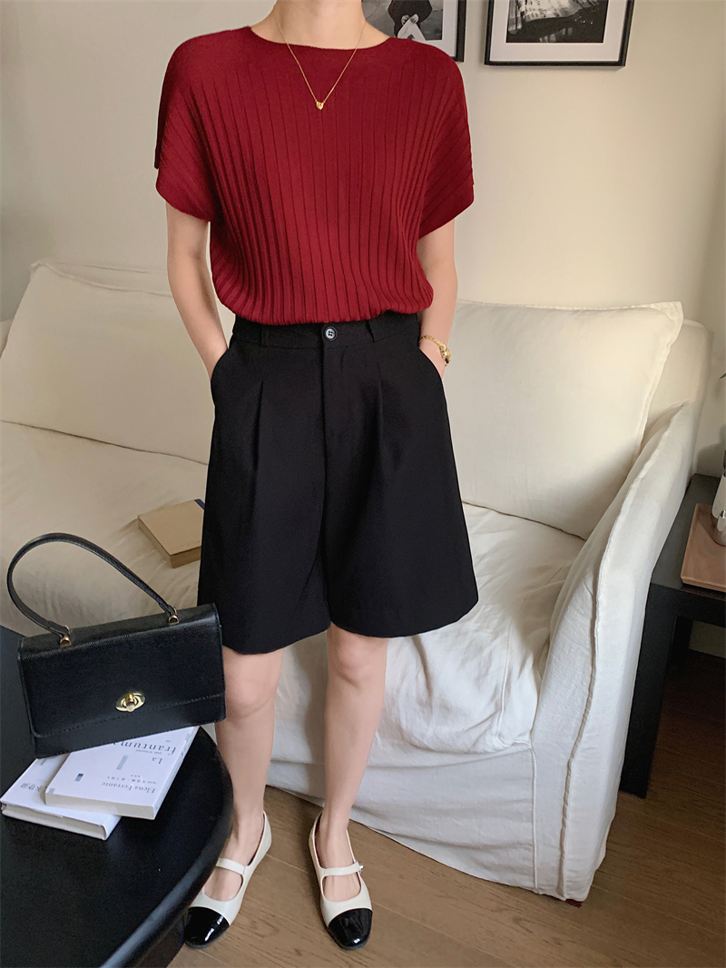 Ice Silk Knit Top 坑条冰丝针织上衣*6色