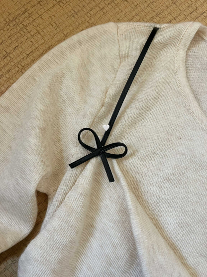 Sweet Bow Faux Two-Piece Knit Top 氧气甜美感~立刻入坑甜美蝴蝶结吊带假两件针织衫*7 Colors