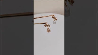 Crystal Bell Bow Hairpin 蝴蝶结水晶铃铛发簪*2 Colors