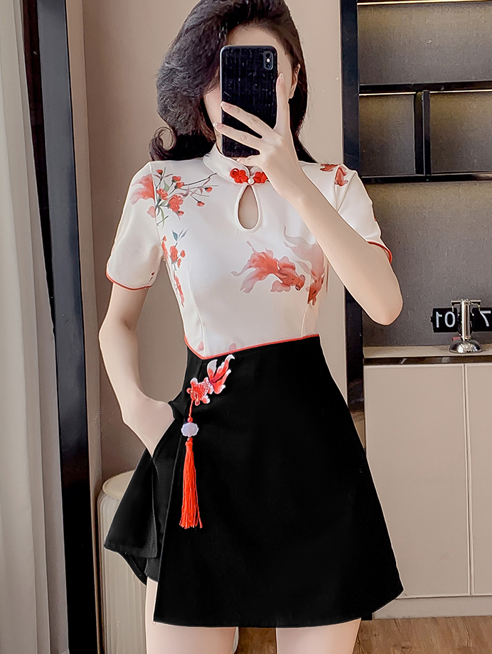 Actual Shot of New Chinese Style Fashion Suit for Petite Women, Cheongsam Dress, Socialite Style Dress Suit