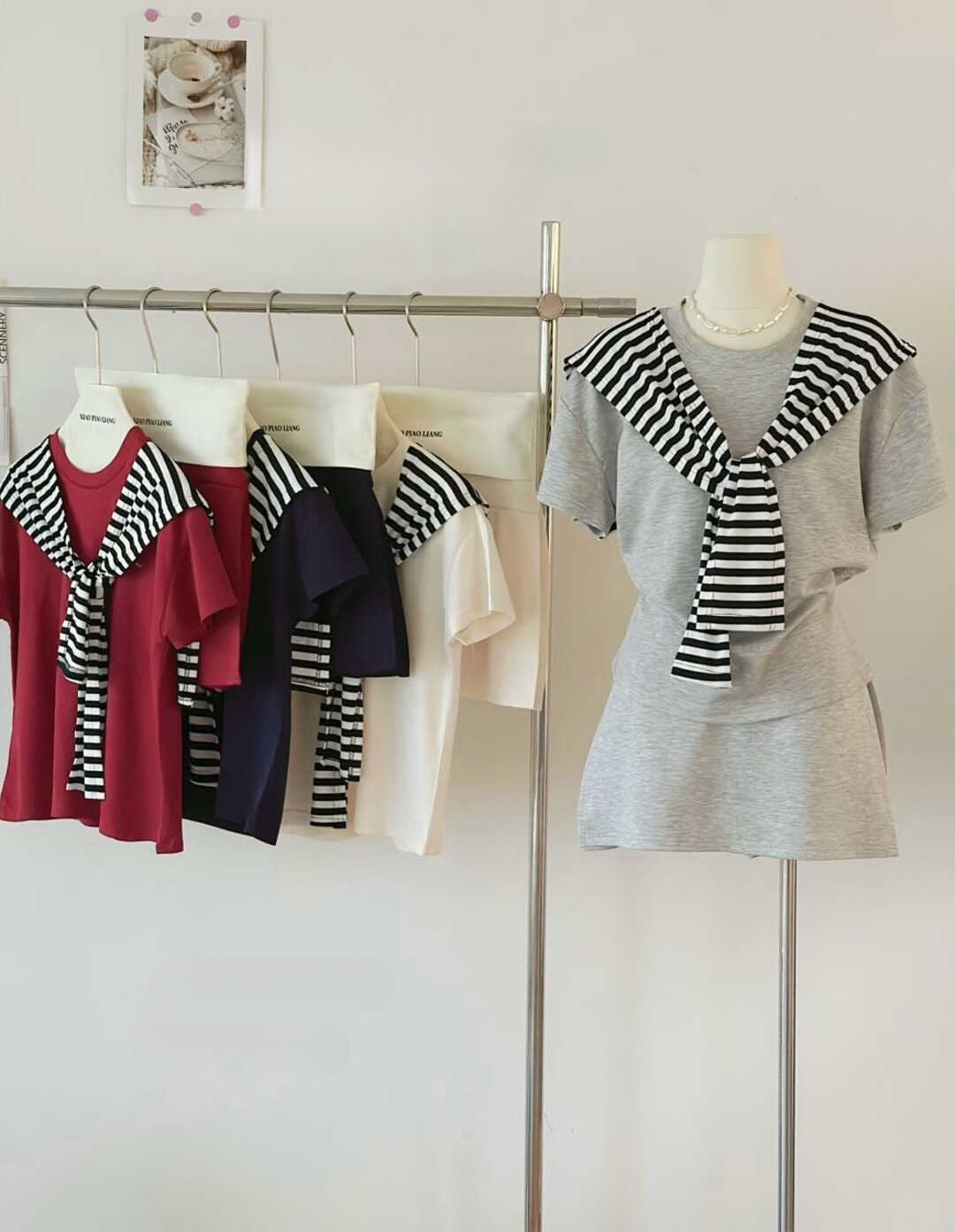 Simple and versatile T-shirt + short skirt-pants简约百搭T恤+短款裤裙*4 Colors