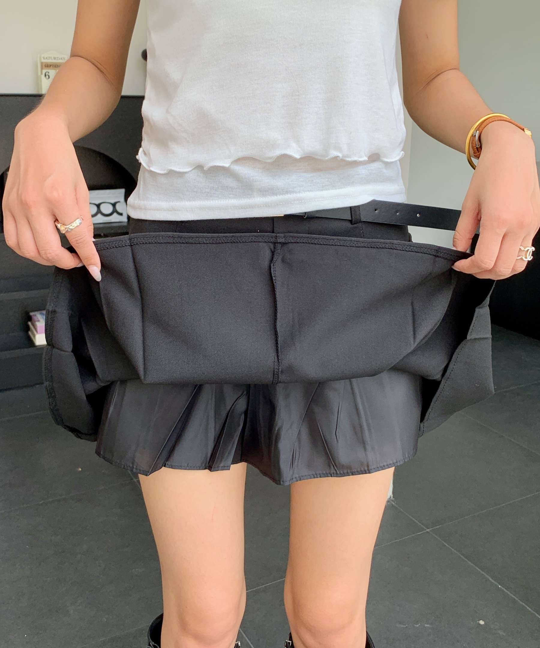 Pocket Mini Skirt 口袋短裙~配腰带*2 Colors