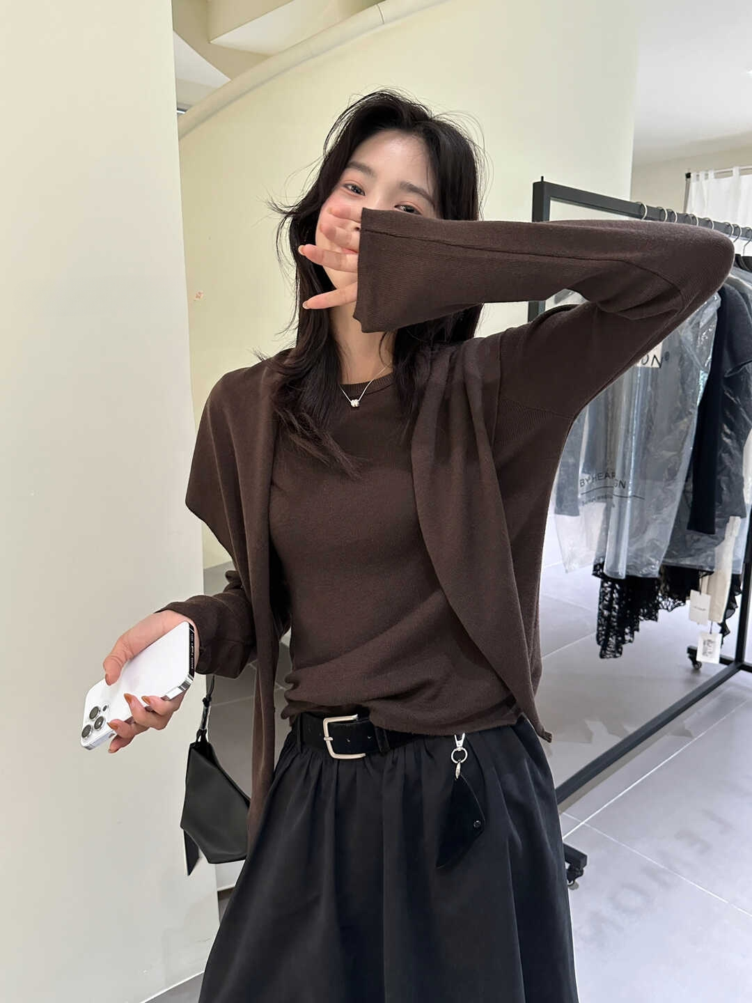  Classic Knit Top with Shawl 气质圆领针织配披肩*4 Colors