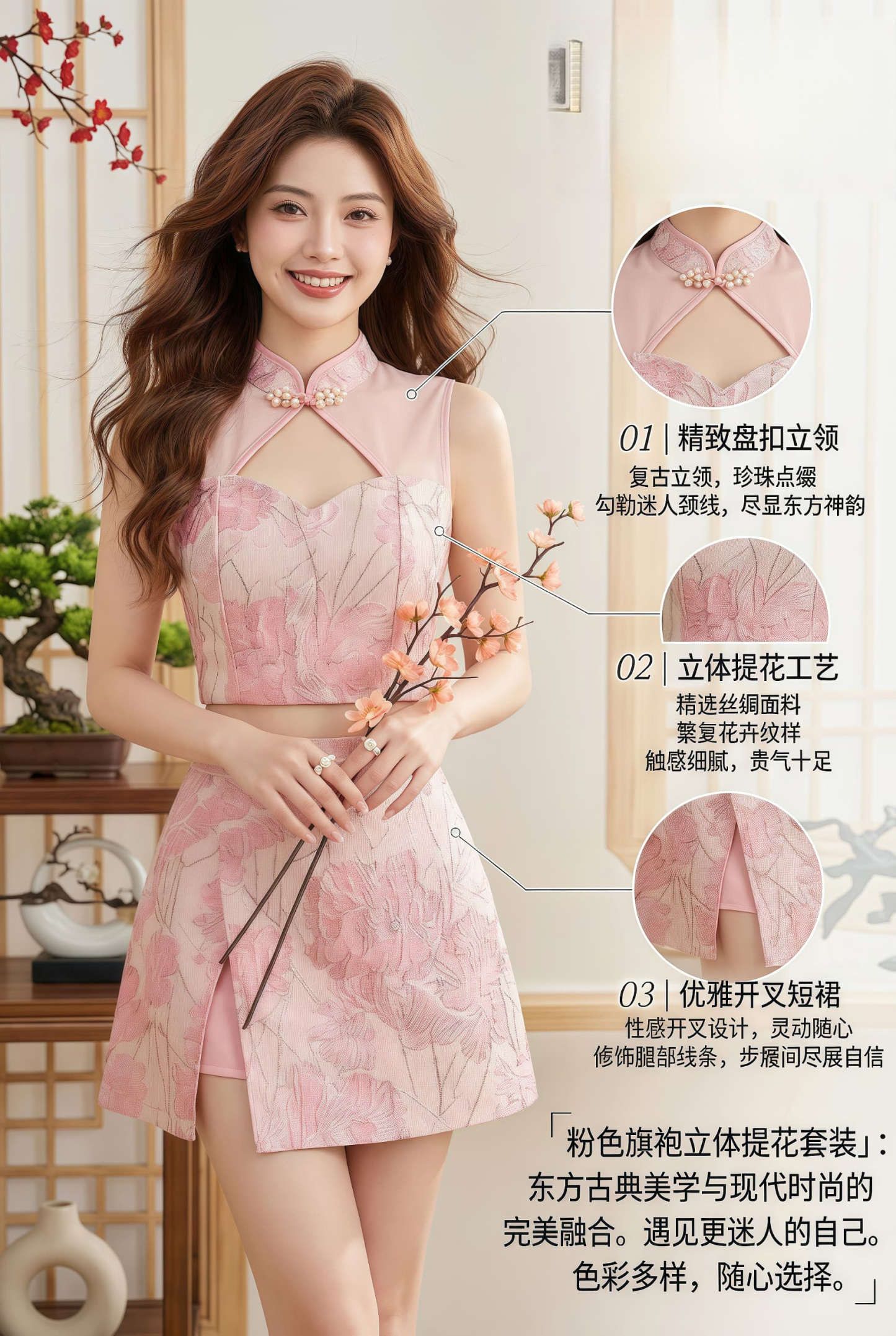 VELVÉ Sheer Collar Jacquard Set 领口拼接纱布立体提花套装*3 Colors