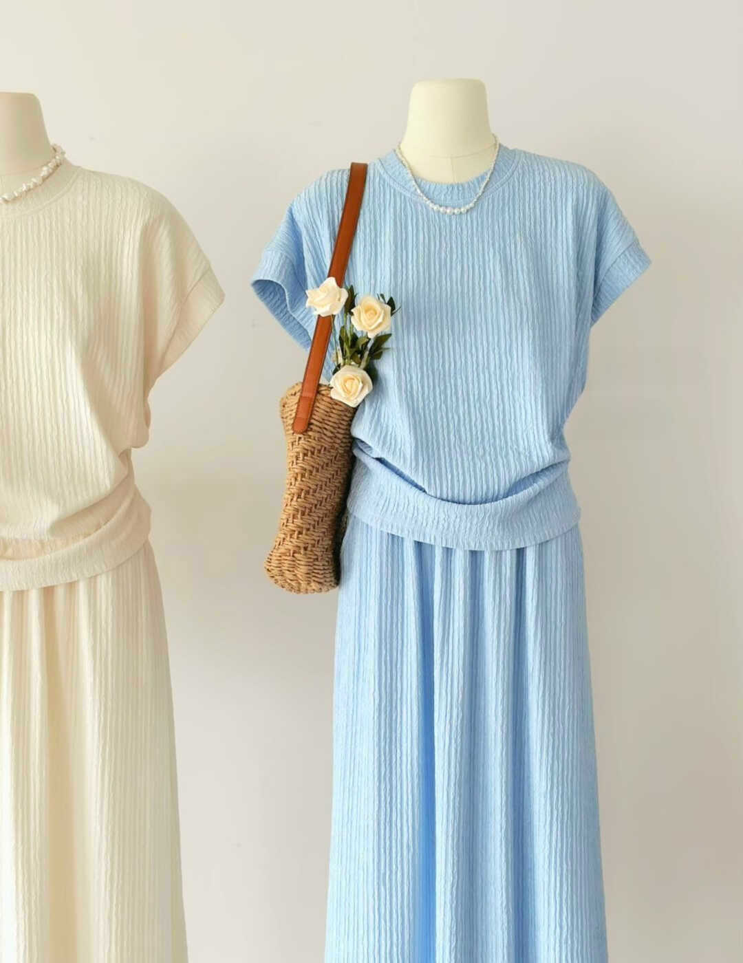 EVERYDAY Casual Tee & Skirt Set 休闲百搭T恤+半身裙套装*5 Colors
