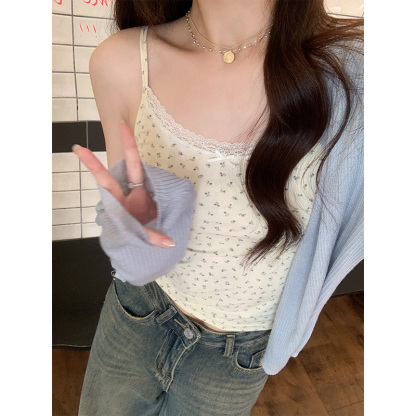 Vintage Floral Lace Cami 碎花蕾丝小吊带*3 Colors