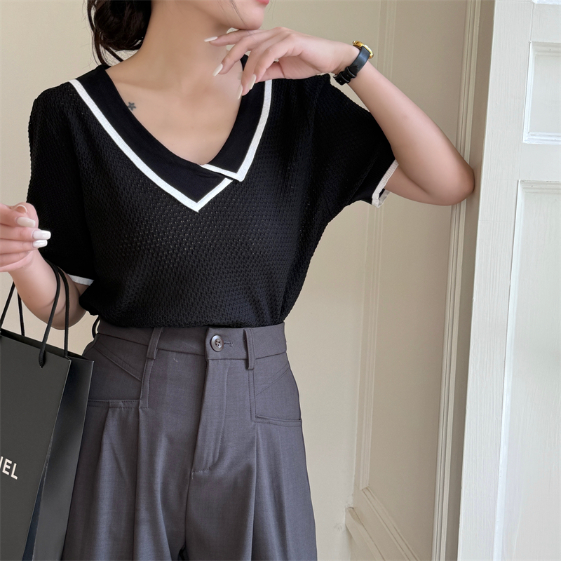 Calina Knit Top 斜方领针织上衣*4 Colors