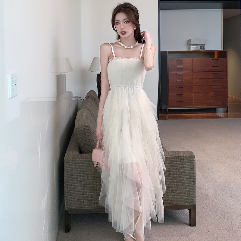 Real Shot Spot Elegant French Socialite Classic Style Short Sleeve Suit Coat Sling Cake Gauze Skirt Two-Piece Suit