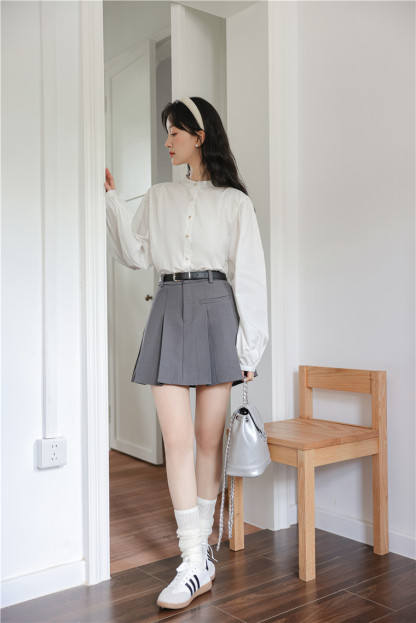 Eliza A-Line Pleated Skirt 显瘦西装A字百褶半身裙*3 colors