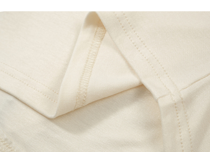 荡领设计短袖t恤 slim-fit pleated short-sleeve T-shirt for women