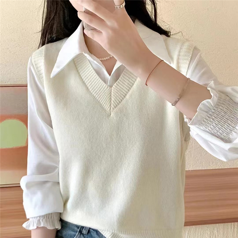 Basic Knitwear Vest 搭配单品~单色针织马甲背心*3Colors