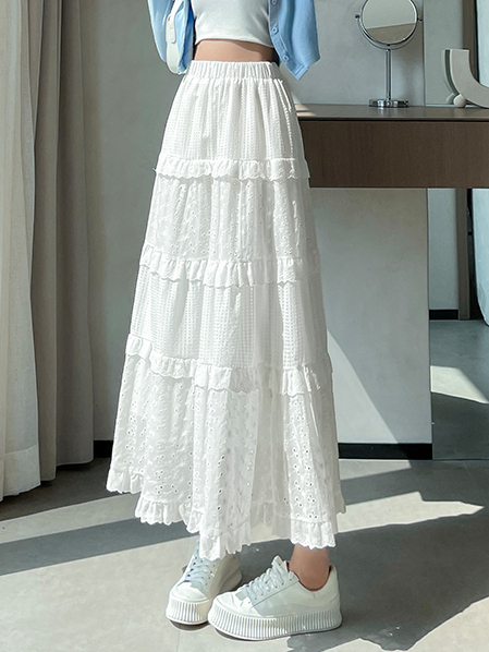 Natali Ruffle Maxi Skirt 气质长款蛋糕裙