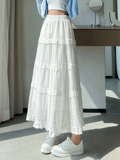 Natali Ruffle Maxi Skirt 气质长款蛋糕裙