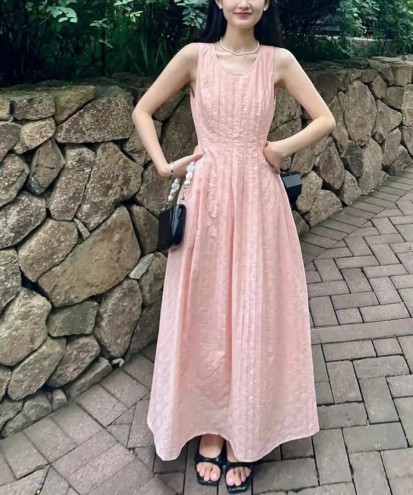 LUMEA Textured Midi Dress 简约肌理背心连身裙* 6 Colors