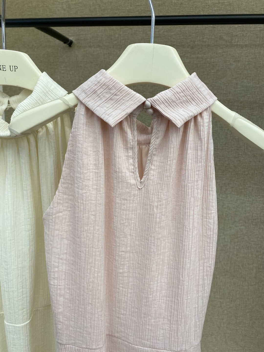 Glazed Texture Halter Neck Jumpsuit