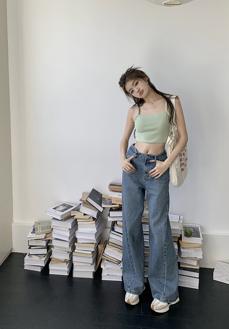 Vintage Wide-Leg Jeans for Women 复古阔腿裤牛仔裤