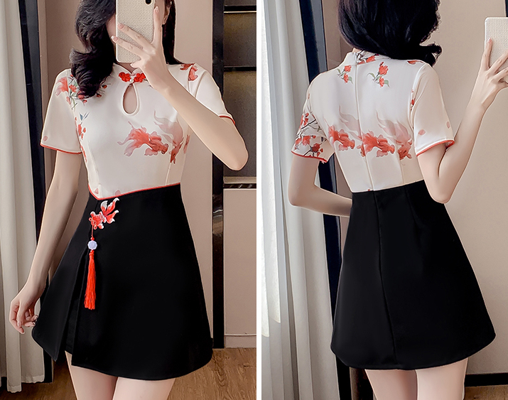 Actual Shot of New Chinese Style Fashion Suit for Petite Women, Cheongsam Dress, Socialite Style Dress Suit
