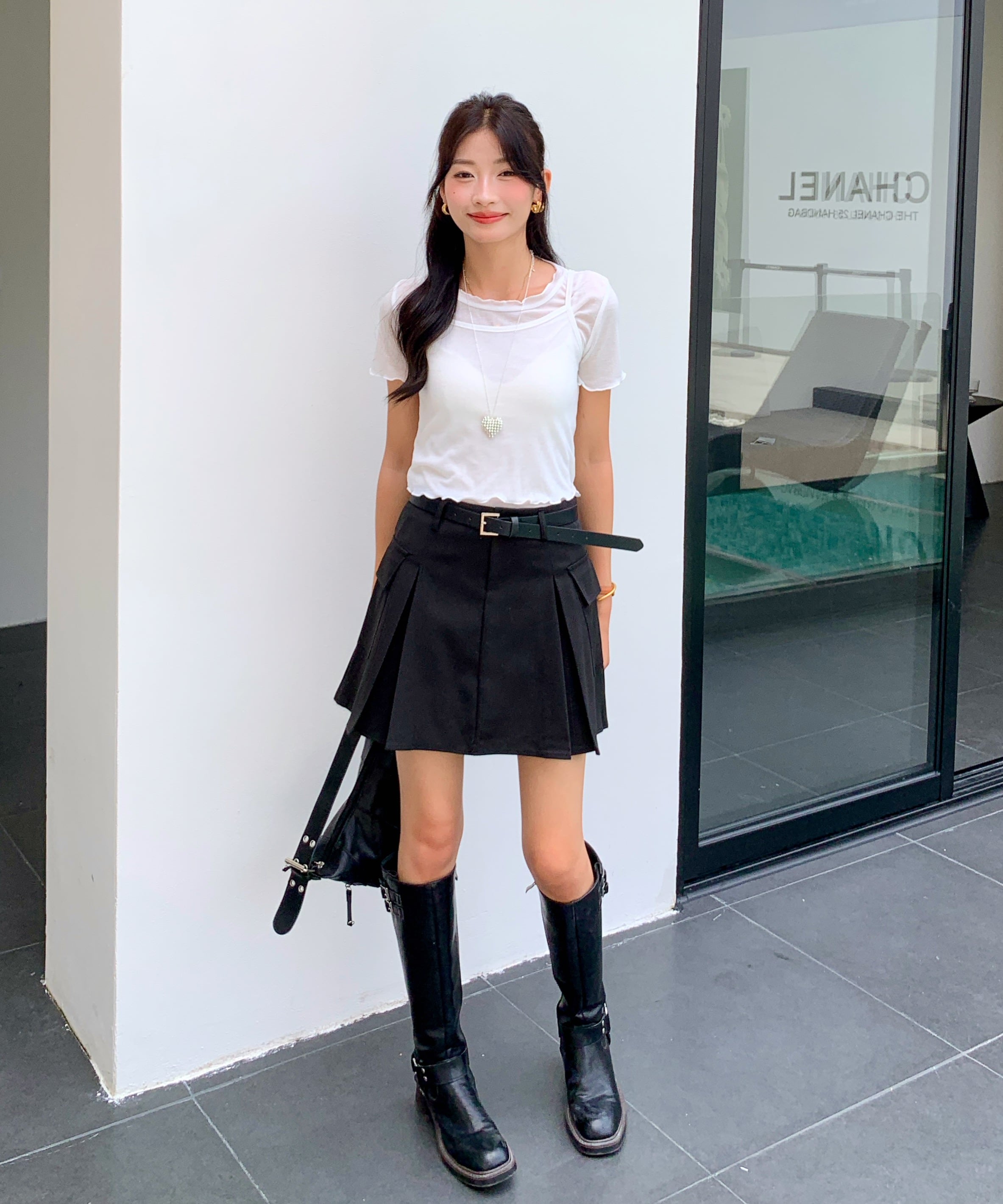 Pocket Mini Skirt 口袋短裙~配腰带*2 Colors