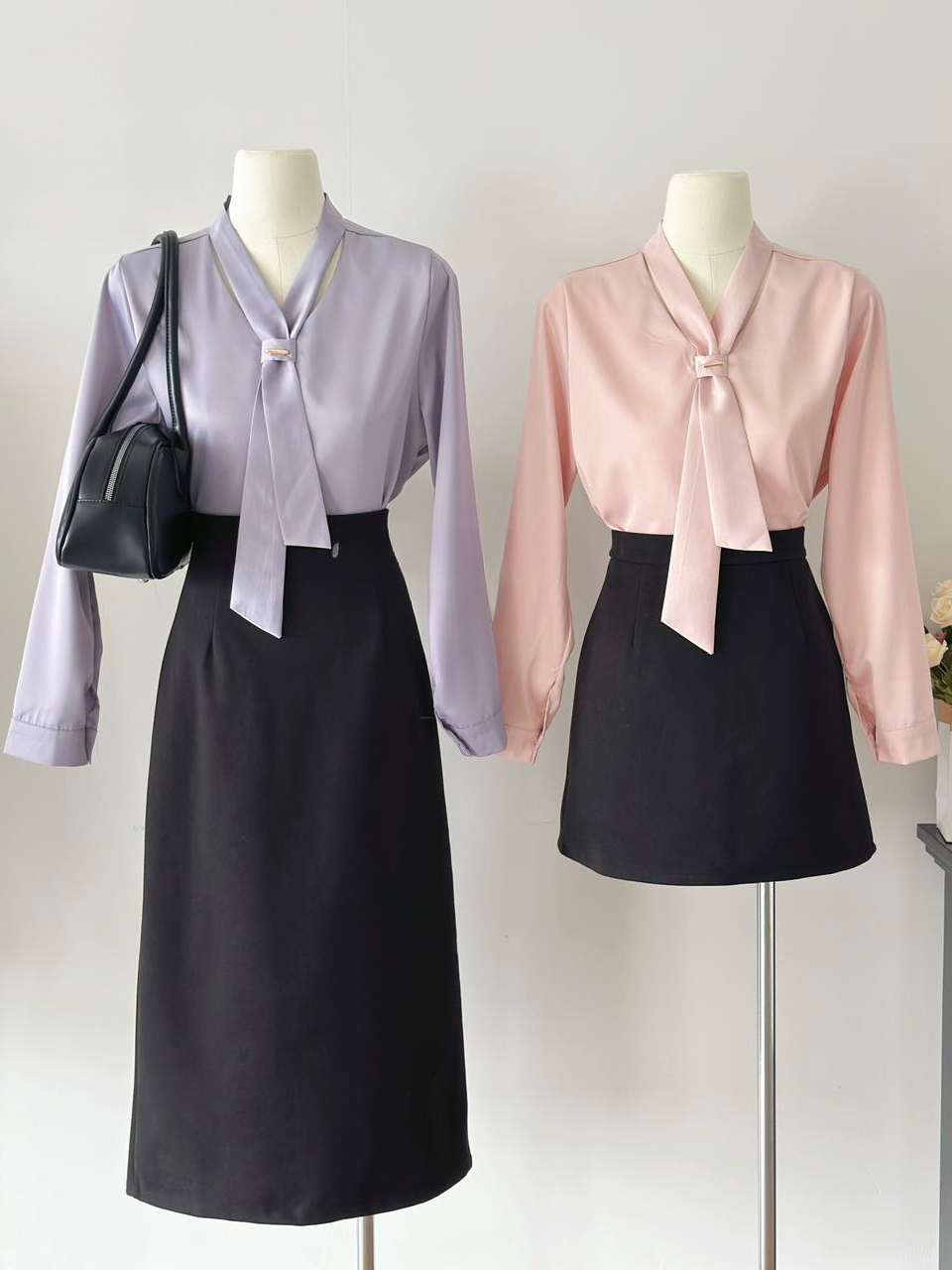 PARVÉ Scarf Tie Blouse 飘带轻奢衬衫*5 Colors