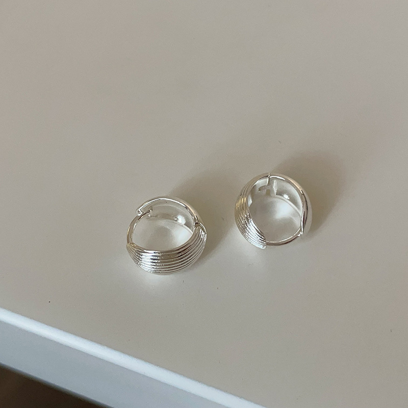 Shell-Texture Hoop Earrings 贝壳纹路素圈耳环*2 Colors
