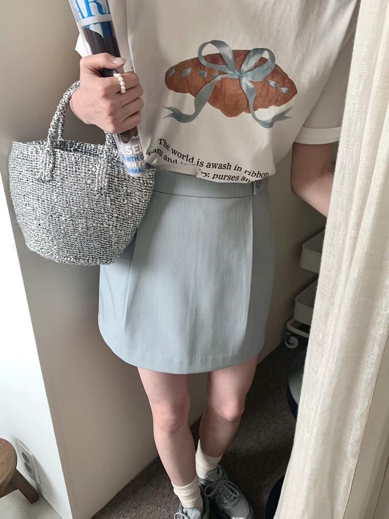 Ribbon Croissant Tee 蝴蝶结可颂T恤*2Colors