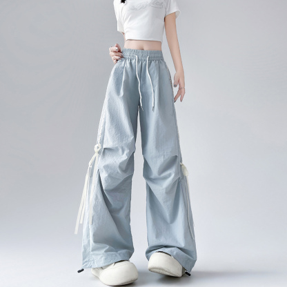 蝴蝶结速干工装裤