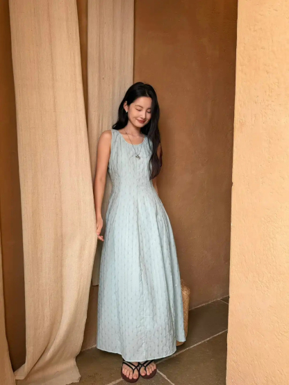 LUMEA Textured Midi Dress 简约肌理背心连身裙* 6 Colors