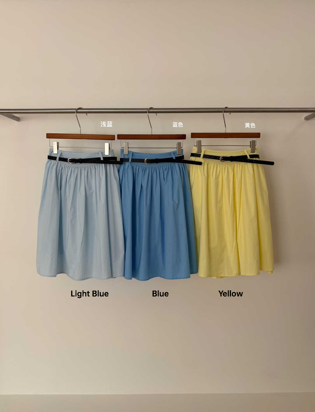 复古小众设计高腰大摆A字伞裙半身裙*6 Colors 配腰带~