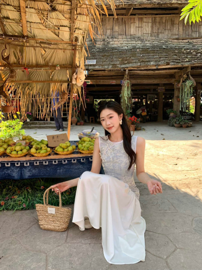 Qingelle New Chinese Elegant Panel Dress 名门大小姐 ✦绝美！ 新中式拼接设计连身裙*2 Colors