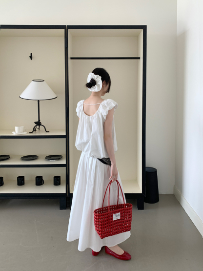 Puff Hem Tank Top 花苞休闲百搭背心*2 Colors