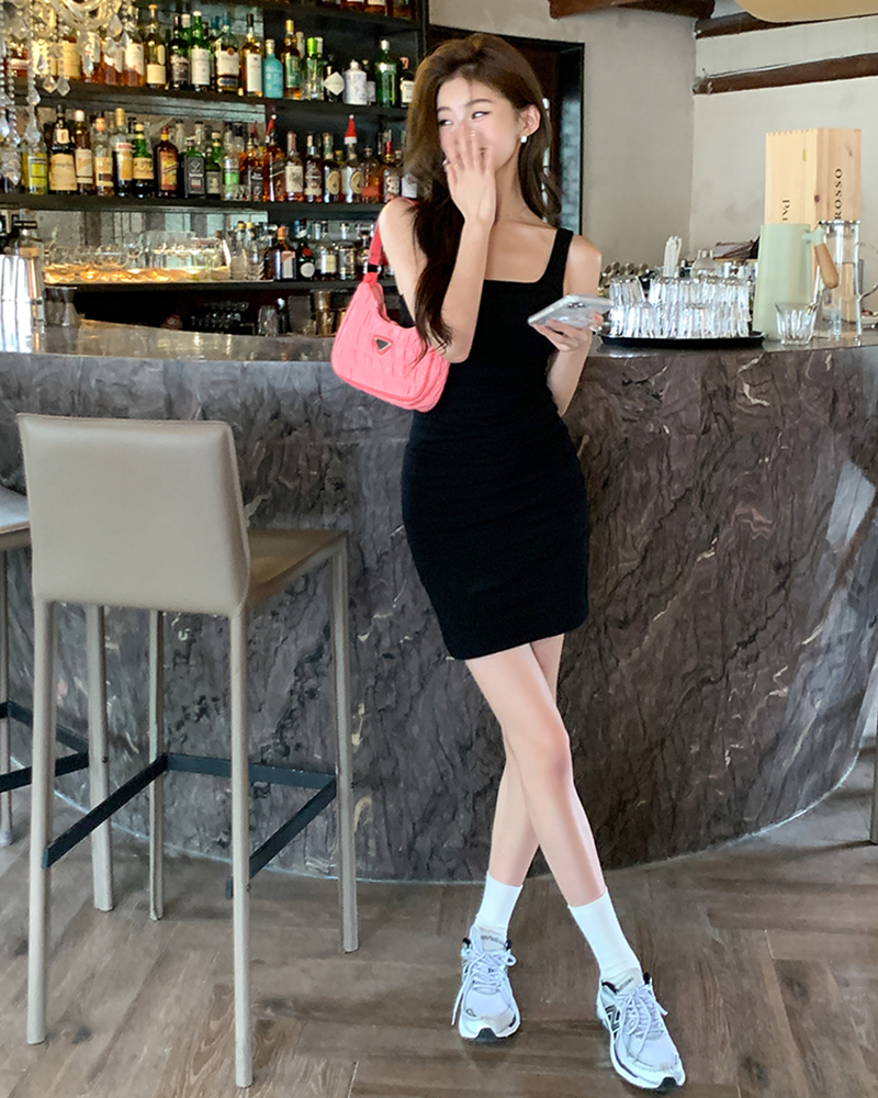 Hot Girl Wrap Dress 纯欲辣妹遮副乳连衣裙*2Colors